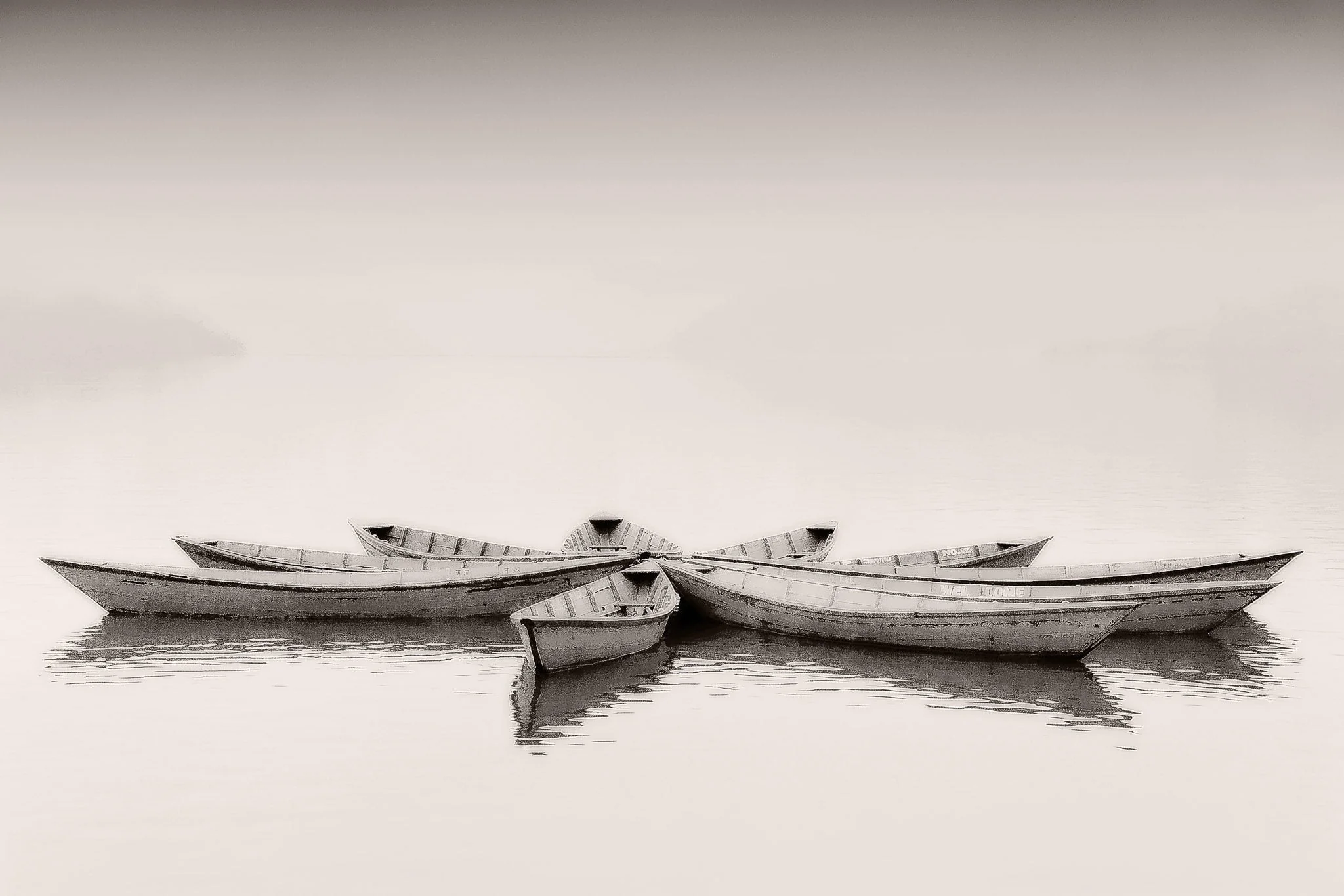 Boats at Pokhara, Nepal