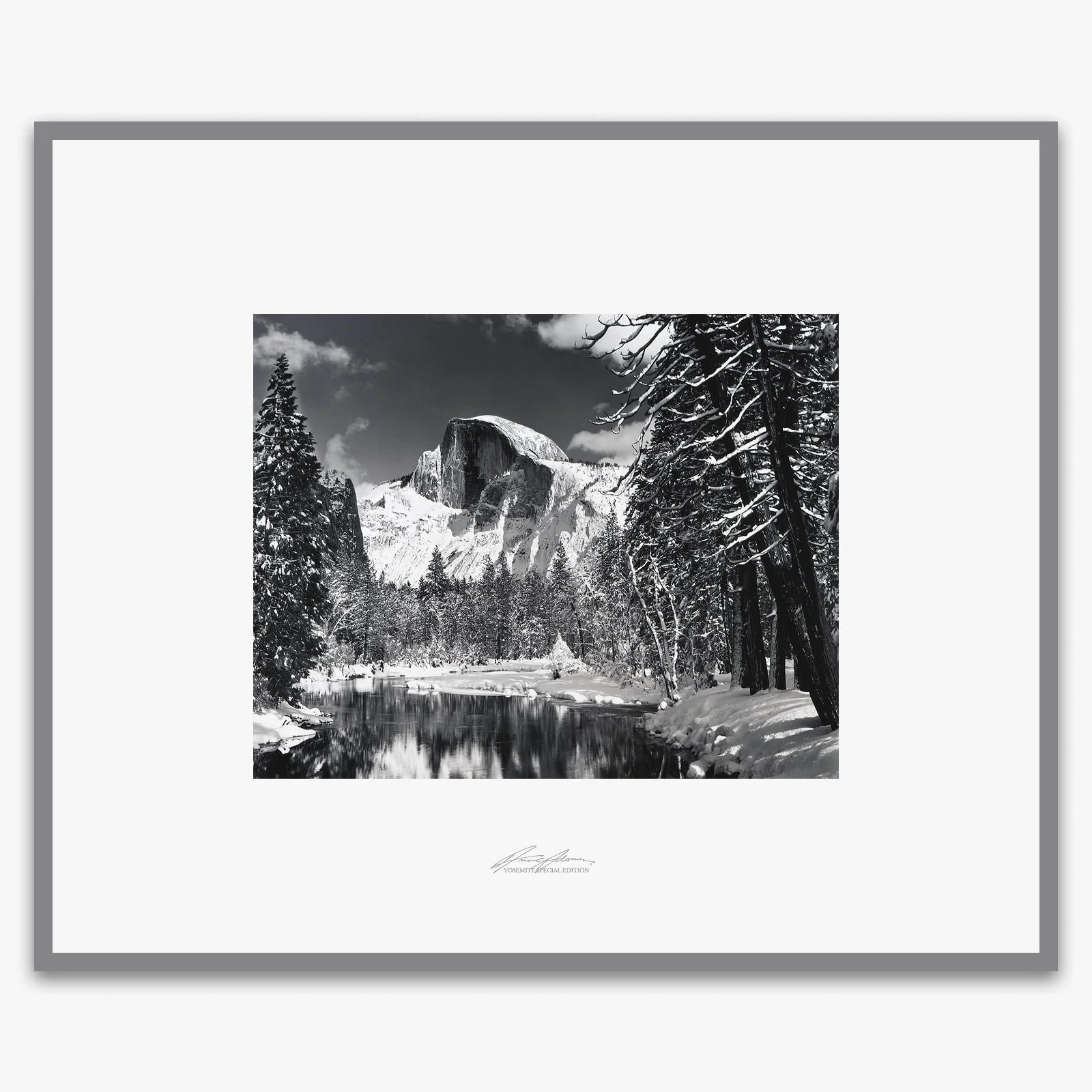 Half Dome, Merced River, Winter - Image 6