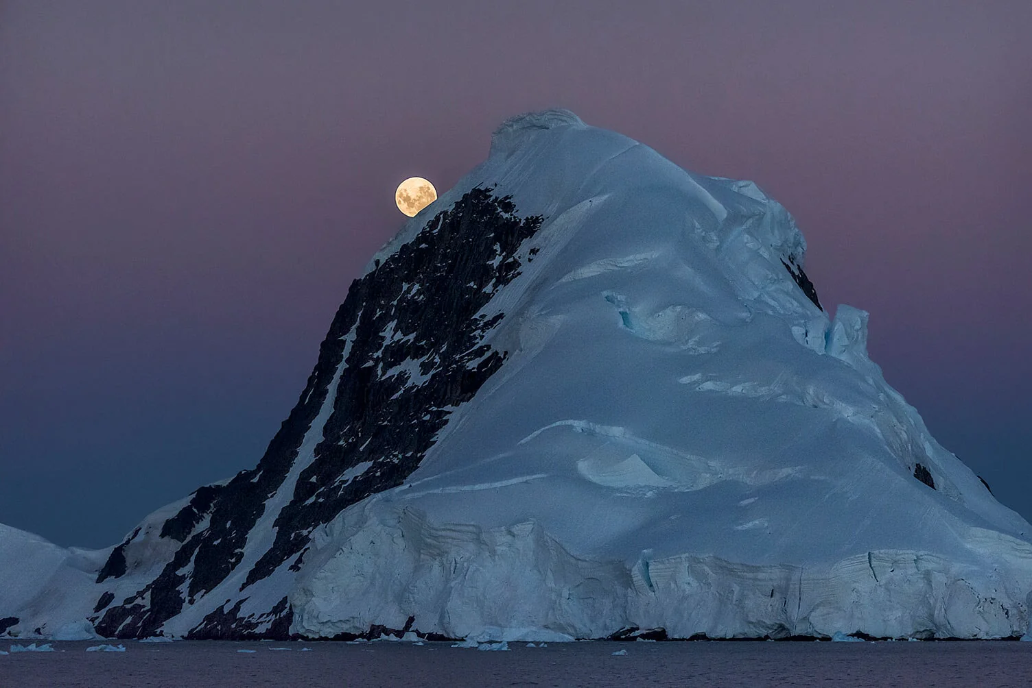 Moonrise, Gerlache Strait, Antarctic Peninsula